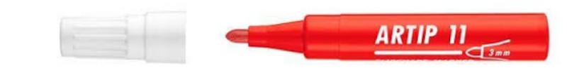 Flipchart marker ICO 1-3mm kúpos piros