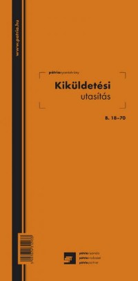 Kiküldetési utasítás belföldi B 18-70