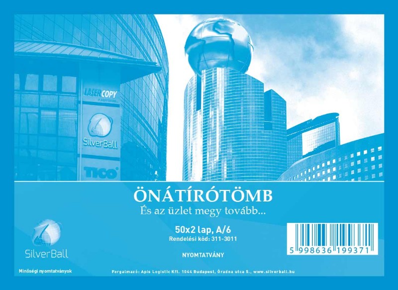 Átírótömb SilverBall A/4 50x2 lapos