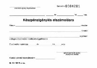 Készpénzigénylés elszámolásra B.13-134/V 50x2 lapos