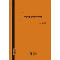 Anyagigénylési lap B. 12-34 25x2 lapos