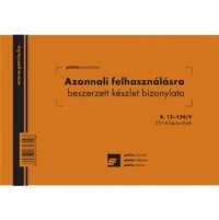 Azonnali felhaszn.besz.készl.biz.B12-124 Pátria