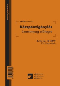 Készpénzigénylés üzemanyag-előlegr 12-50