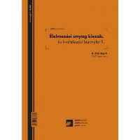 Élelmezési anyag kiszab B.318-06/V