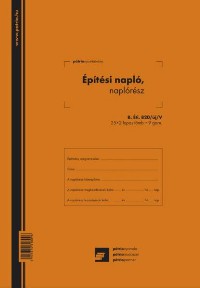 Építési napló A/4 25x3 B.éti 820/v