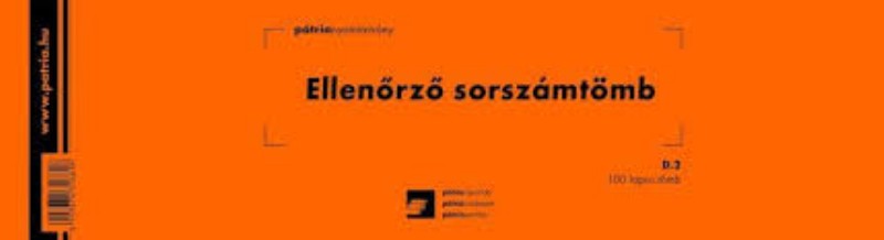 Ellenőrző sorszámtömb rózsa