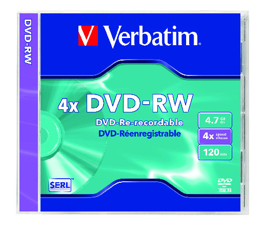 DVD lemez Verbatim DVD-RW újraírható normál tok