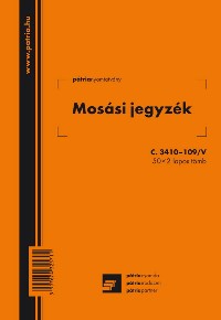 Mosási jegyzék C.3410-109/V 50x2pl
