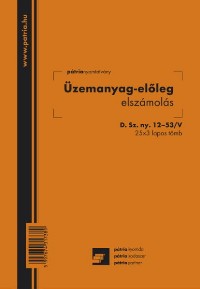 Üzemanyag-előleg elszámolás 25x3 A/5
