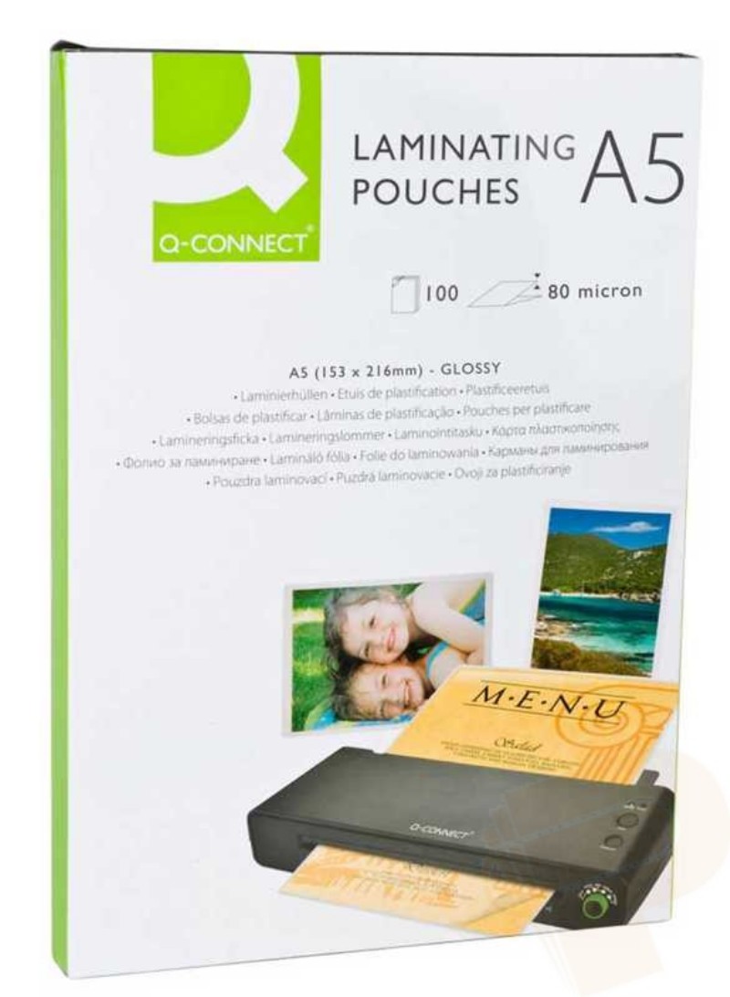 Lamináló fólia Q-Connect A/5 80micron