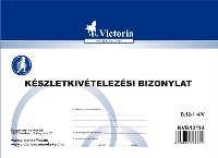 Készletkivételezési bizonylat B.12-114 Victoria
