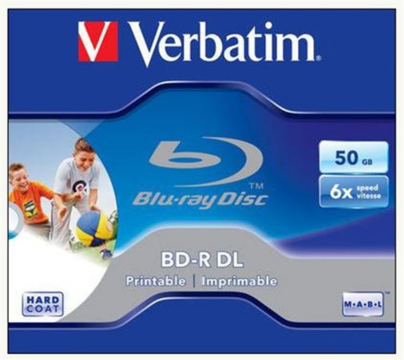 BLURAY lemez Verbatim 50GB nyomtatható normál tok