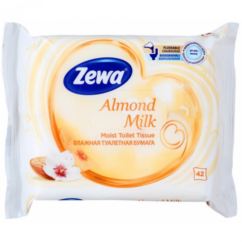 Eü. papír nedves Zewa 42db/cs Almond