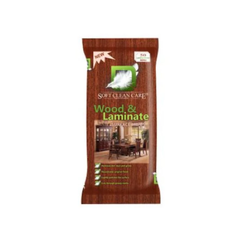 Törlőkendő nedves Safe Clean fa és laminált. 50db/cs