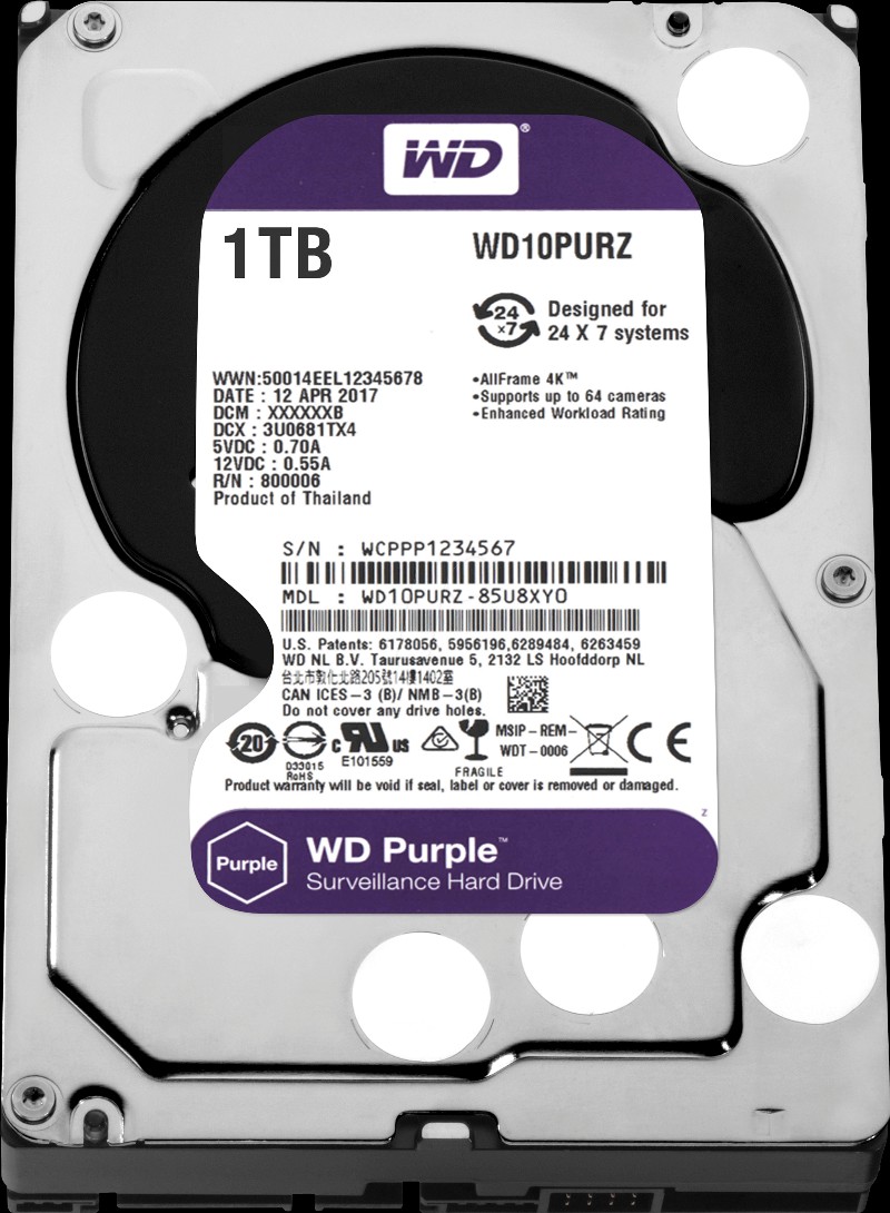 Winchester WD 1TB IntelliPower SATA3 64Mb purple