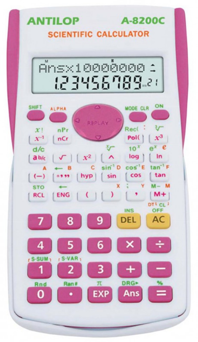 Számológép Antilop tudományos A-8200C pink