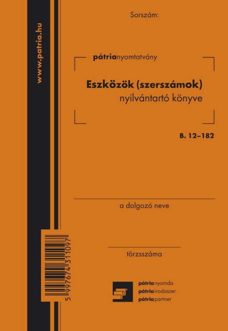 Eszközök nyilvántartó könyve
