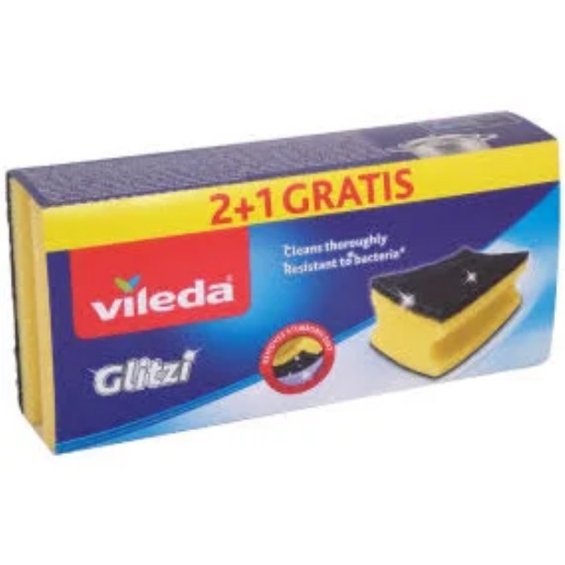 Súrolószivacs Vileda Glitzi kristály 2+1 db