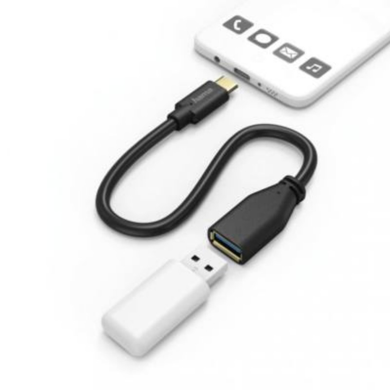 Átalakító Hama USB Type-C plug - A socket OTG adapter