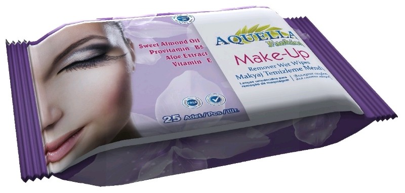 Sminklemosó törlőkendő Aquella 25db/cs