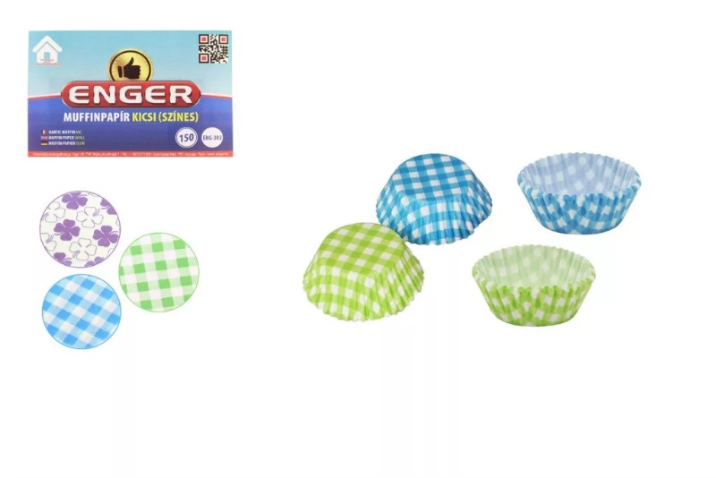 Muffin papír Enger 150db/csomag Kicsi Színes