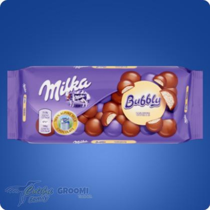 Csoki Milka táblás 95g Bubbly White