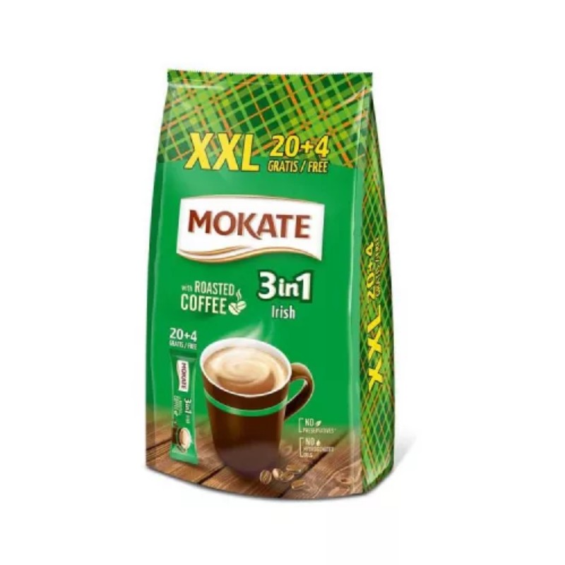 Kávé Mokate  3in1 Roasted Coffee 408g Irish