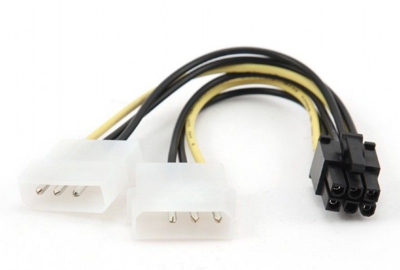 Tápkábel 2 molex => 6 pin