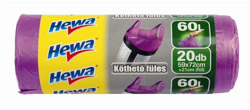 Szemeteszsák 60l köthető füles HEWA