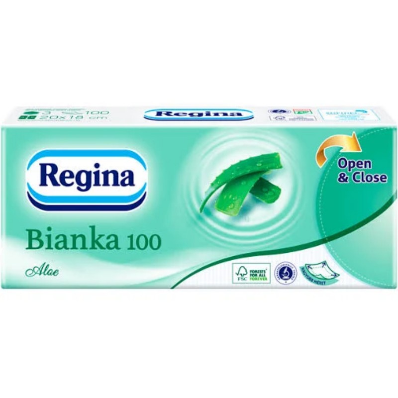 Papírzsebkendő Regina Bianka Aloe vera 100db/csomag