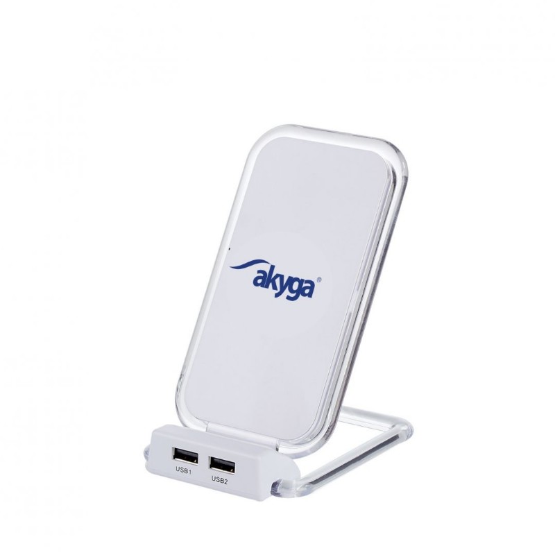 Adapter Akyga AK-QI-03 Wireless Charger pad White