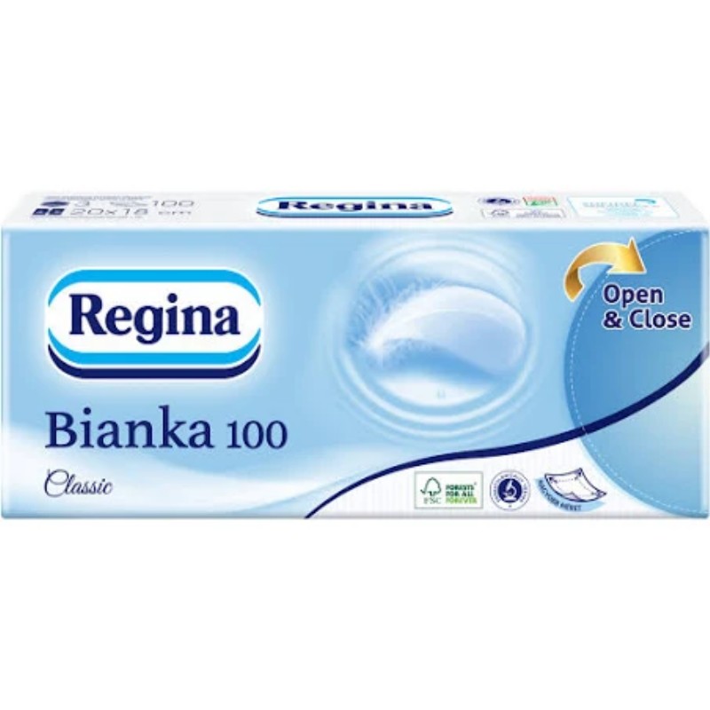 Papírzsebkendő Regina Bianka Classic 100db/csomag