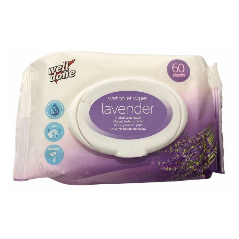 Toalettpapír nedves Levendula 60db