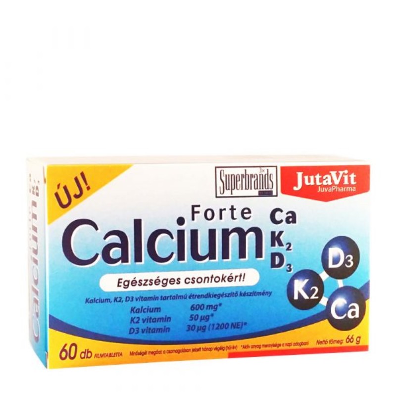 Vitamin JutaVit Calcium forte Ca,K2,D3 60db