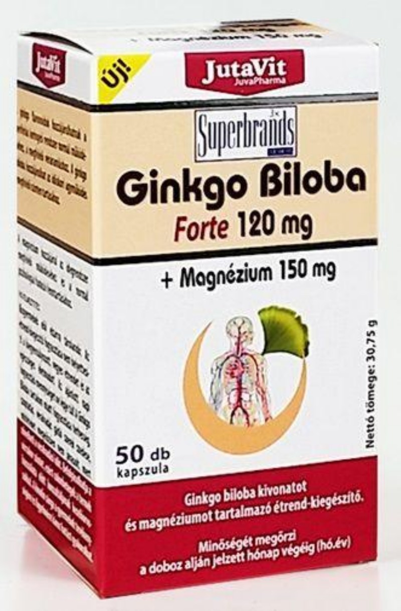 Vitamin JutaVit Ginkgo Biloba 120mg+Magnézium 150mg 50db