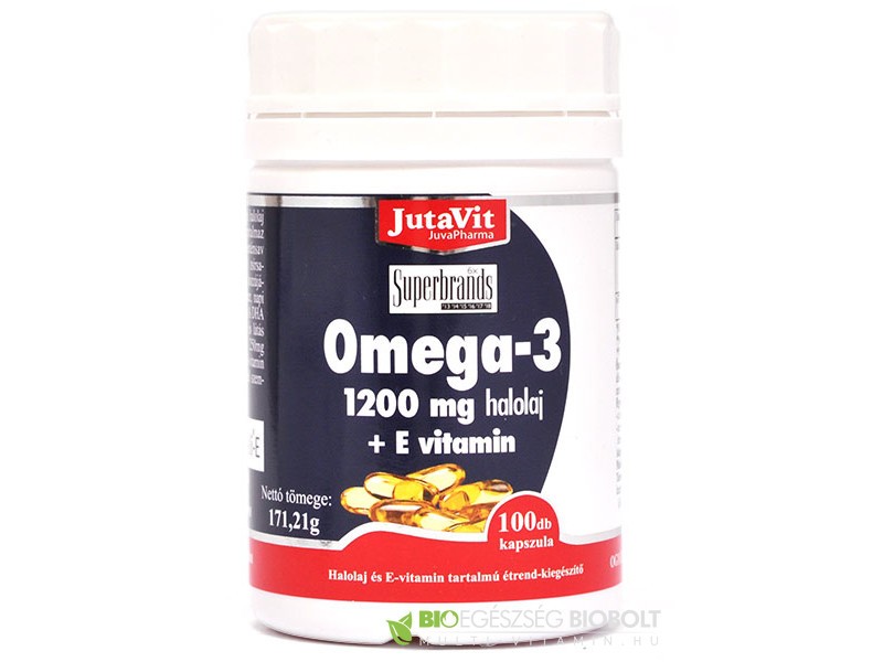 Vitamin JutaVit Omega-3 Halolaj 1200mg+E vitamin 100db