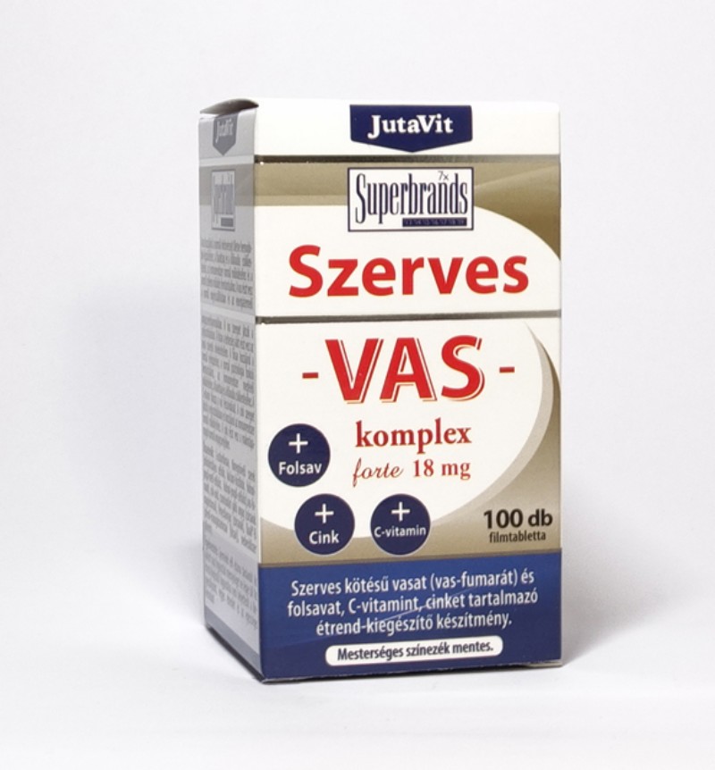 Vitamin JutaVit Szerves Vas-komplex Forte 18mg 100db