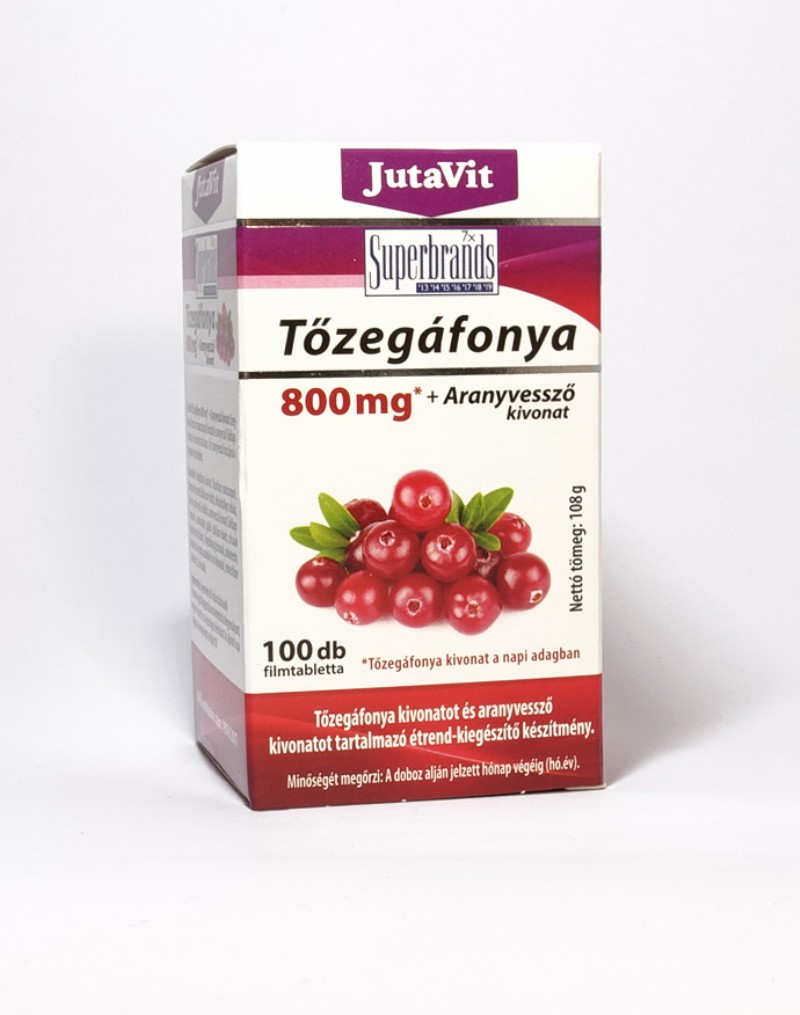 Vitamin JutaVit Tőzegáfonya 800mg+aranyvesszőkivonat 100db