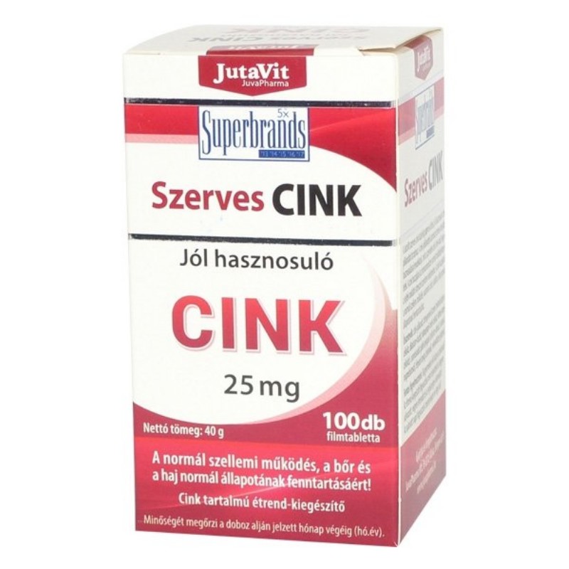 Vitamin JutaVit Szerves Cink 100db 25mg