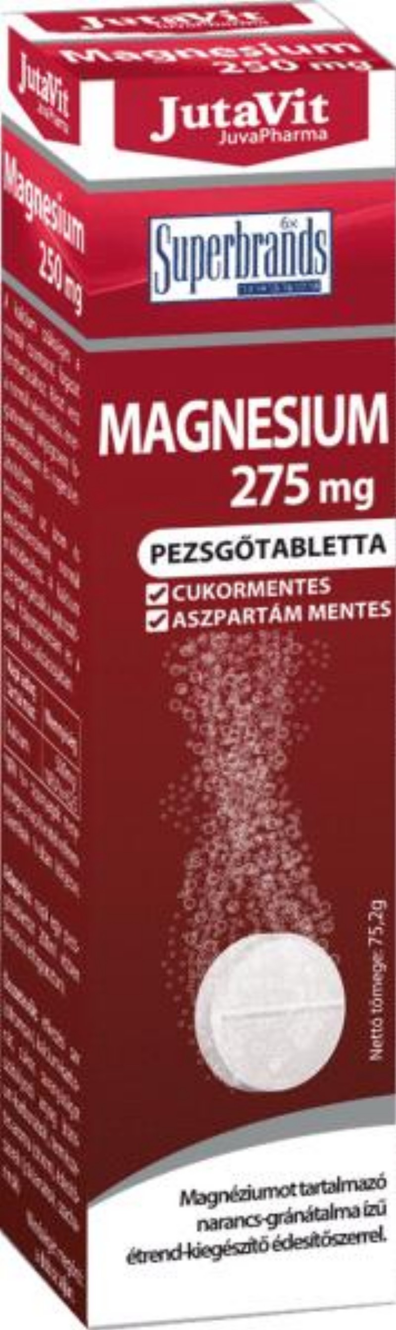 Vitamin JutaVit Magnézium pezsgőtabletta 275mg 16db