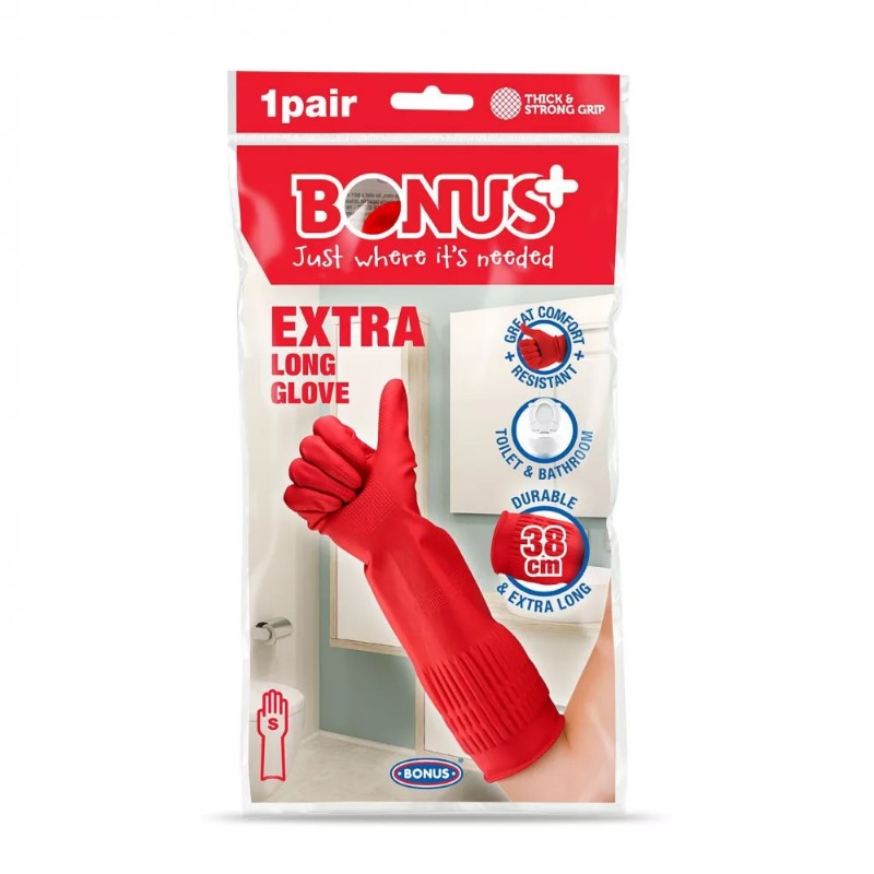 Gumikesztyű Bonus+ Extra hosszú 38cm S-es