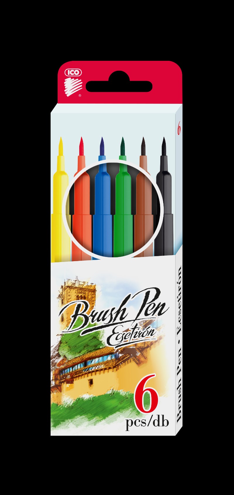 Ecsetirón Ico Süni 6db/csomag Brush pen