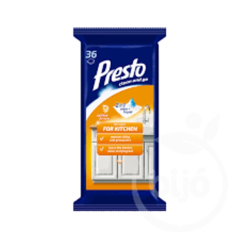 Törlőkendő Presto nedves konyhai tisztító 36db/csom.