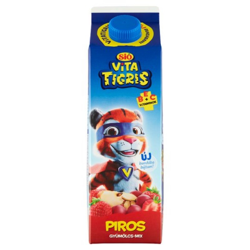 Gyümölcsital Sió Vitatigris 1l piros