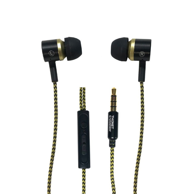 Headset Thonet & Vander Klein In Ear Black/Gold