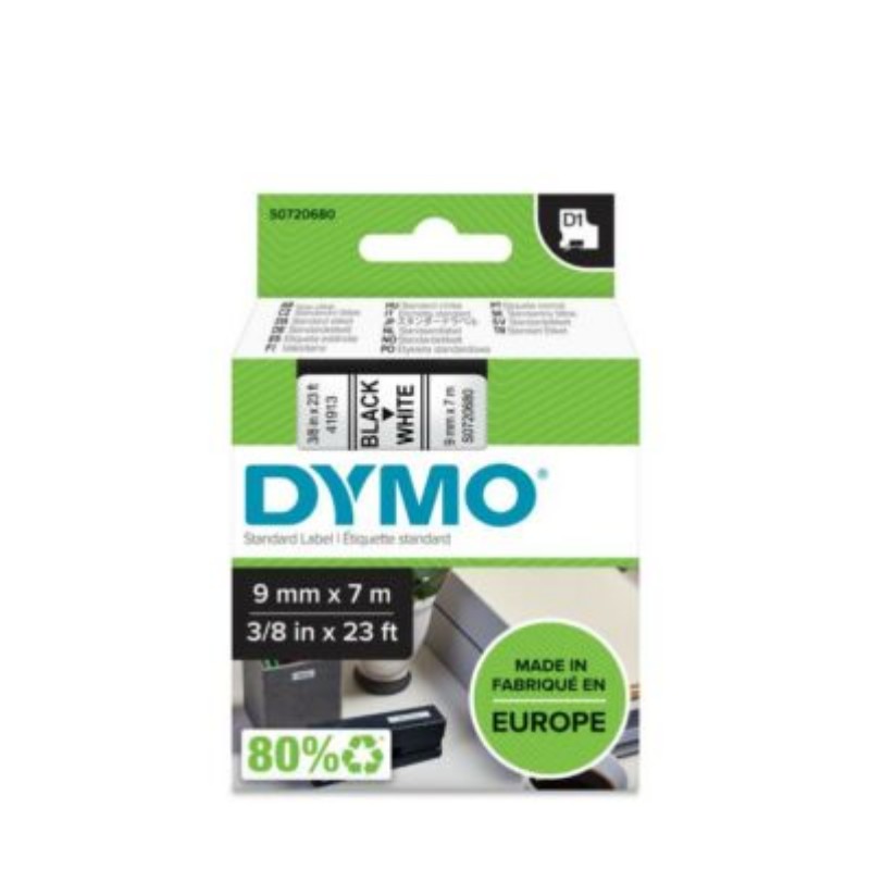 Dymo D1 kazetta 9mm x 7m fekete/fehér S0720680
