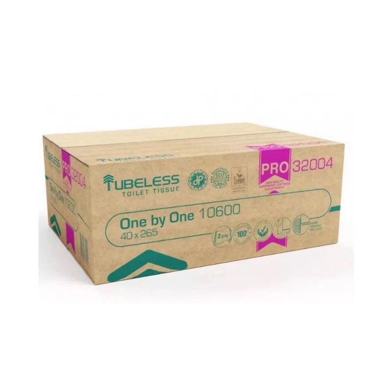 Eü.papír Tubeless V hajtogatott 2 rétegű 265 lap/csomag 40 csomag/karton