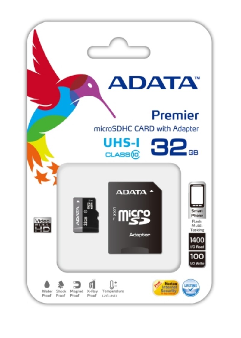 Memóriakártya A-data 32GB Micro SDHC C10 U1+adapterrel