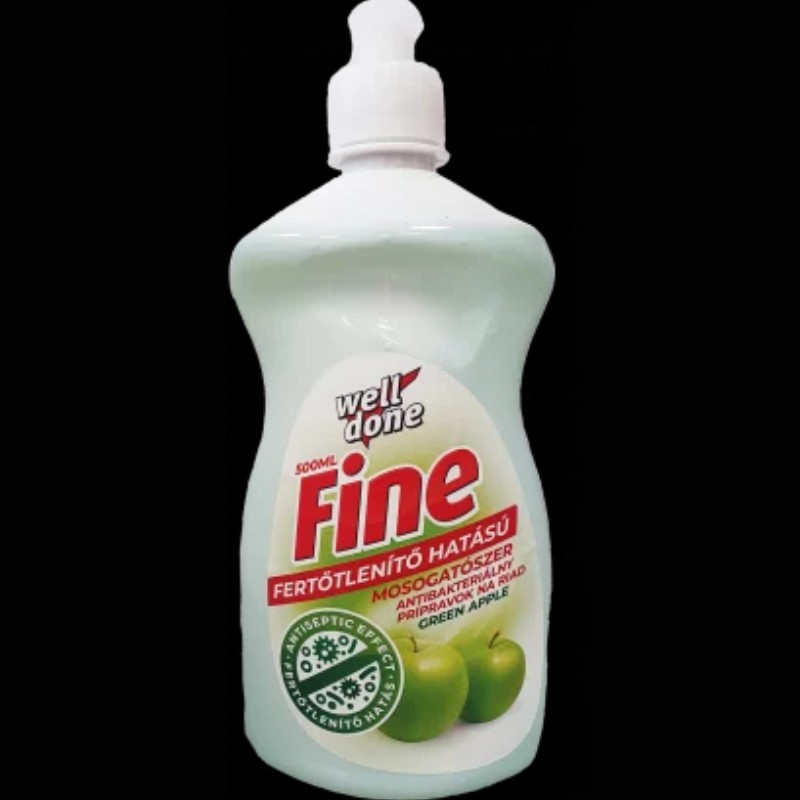 Mosogatószer Fine  500ml fertőtlenítő hatású Green Apple