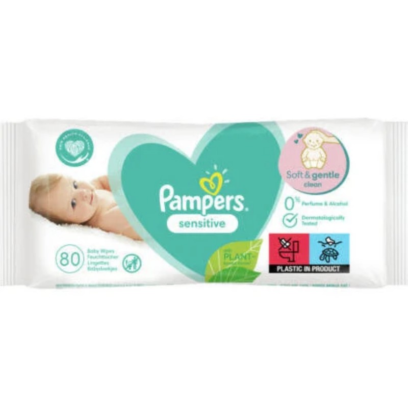 Nedves törlőkendő Pampers Sensitive 80db/csom.